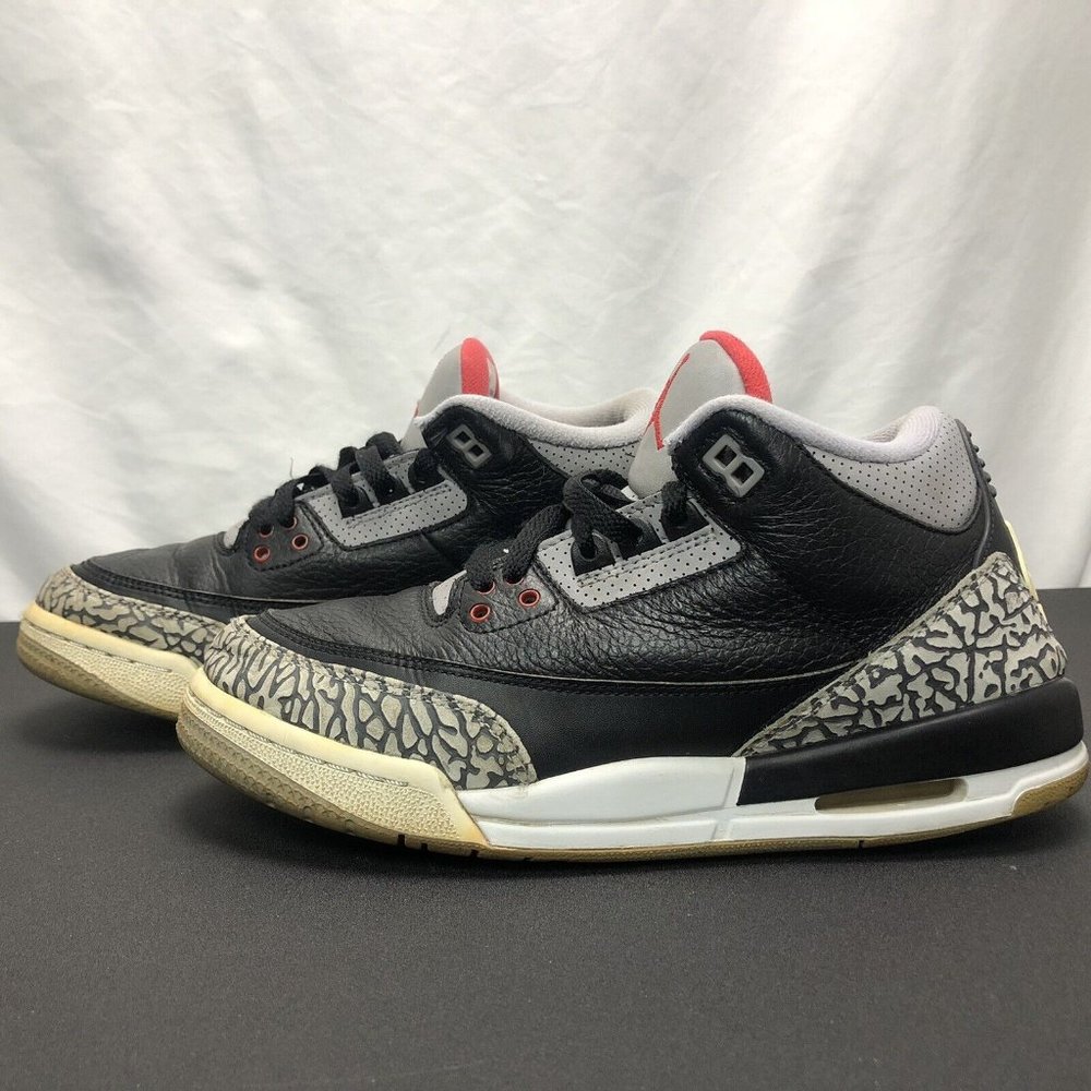 Nike Air Jordan Retro 3 Black Cement (854261-001) GS Youth Authentic Size 7Y US